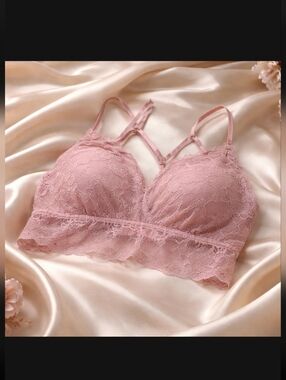 Chroma Tale Lace Bralette Soft Rose Blush Multiple Sizes Available